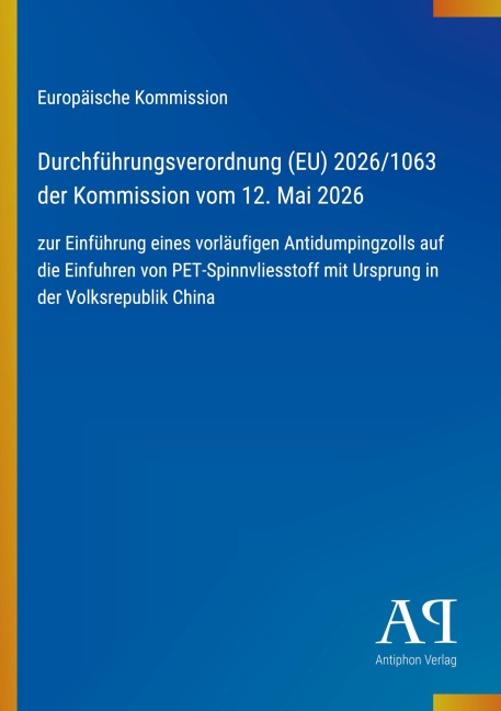 Durchführungsverordnung (EU) 2026/1063 der Kommission vom 12. Mai 2026 - Europäische Kommission