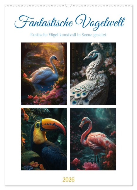 Fantastische Vogelwelt (Wandkalender 2026 DIN A2 hoch), CALVENDO Monatskalender - Steffen Gierok-Latnaik