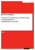 Cover-Bild zum Titel 'Formen der empirischen Sozialforschung im Themenfeld der Verwaltungswissenschaft' von 'Nick Phuong Nguyen'