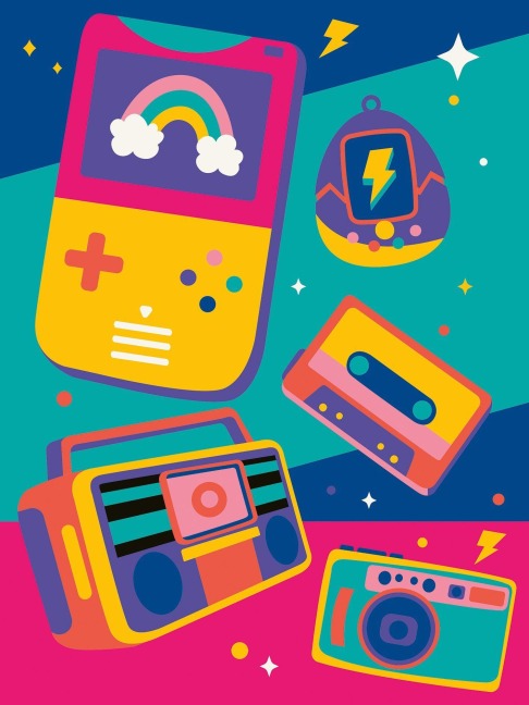 CreArt, Malen nach Zahlen Erwachsene - 90's Vibes - 