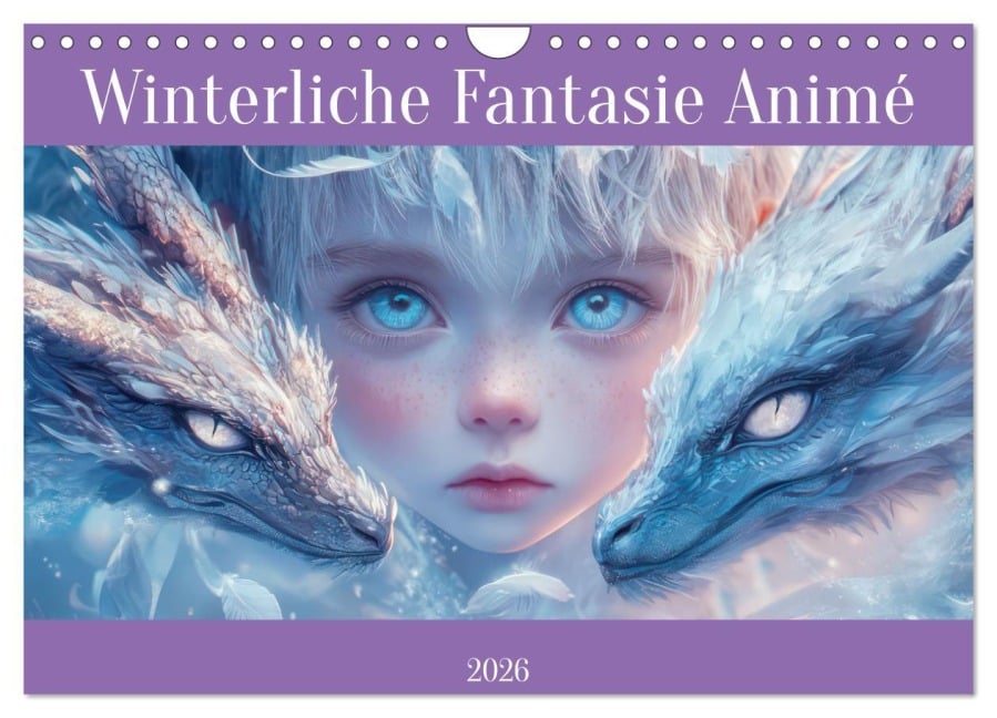 Winterliche Fantasie Animé (Wandkalender 2026 DIN A4 quer), CALVENDO Monatskalender - Liselotte Brunner-Klaus