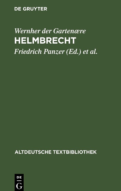 Helmbrecht - Wernher Der Gartenære