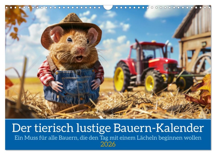Der tierisch lustige Bauern-Kalender (Wandkalender 2026 DIN A3 quer), CALVENDO Monatskalender - Peter Rübsamen