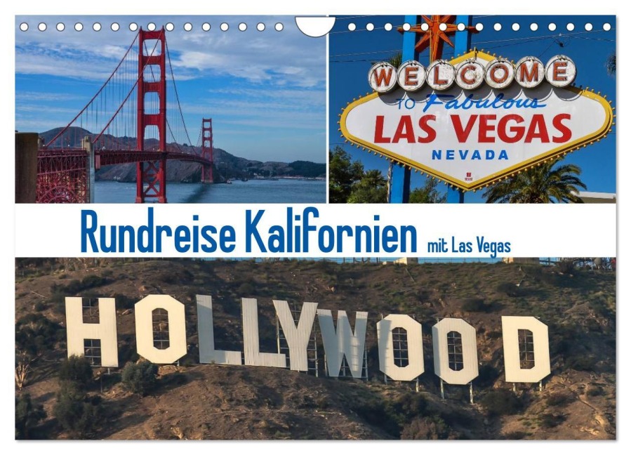 Rundreise Kalifornien mit Las Vegas (Wandkalender 2026 DIN A4 quer), CALVENDO Monatskalender - Gerd Fischer
