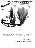 Monochrome Blüten - In Schwarz-Weiß Bildern durch das Jahr (Tischkalender 2025 DIN A5 hoch), CALVENDO Monatskalender - Stefanie Küppers