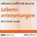 Cover-Bild zum Titel 'Lebenserinnerungen' von 'Johann Gottfried Seume'