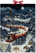 Wandkalender - Weihnachtsexpress in Winterlandschaft - 