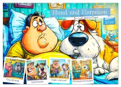 Hund und Herrchen. Zu zweit allein im Chaos (Wandkalender 2026 DIN A2 quer), CALVENDO Monatskalender - Rose Hurley