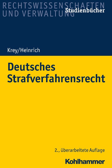 Deutsches Strafverfahrensrecht - Volker Krey, Manfred Heinrich