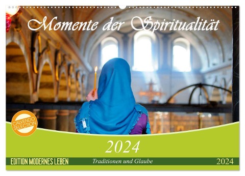 Momente der Spiritualität (Wandkalender 2024 DIN A2 quer), CALVENDO Monatskalender - Claudia Wiens