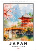 Japan. Impressionen im Aquarell-Stil (Wandkalender 2025 DIN A3 hoch), CALVENDO Monatskalender - Rose Hurley