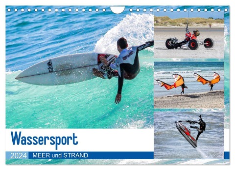 Wassersport - Meer und Strand (Wandkalender 2024 DIN A4 quer), CALVENDO Monatskalender - Manuela Falke