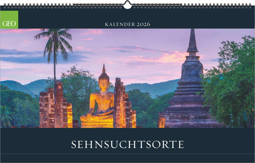 GEO Sehnsuchtsorte 2026 - Wand-Kalender - Reise-Kalender - Poster-Kalender - 58x36 - 