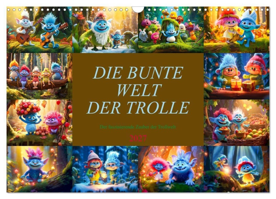 Die bunte Welt der Trolle (Wandkalender 2027 DIN A3 quer), CALVENDO Monatskalender - Dirk Meutzner