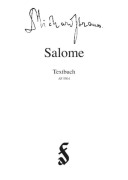 Cover-Bild zum Titel 'Salome. Libretto' von 'Richard Strauss'