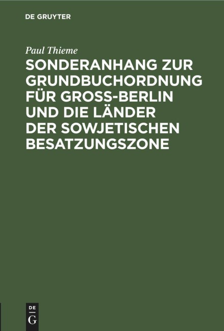 Für Groß-Berlin und die Länder der sowjetischen Besatzungszone - Kuno Schwarze