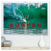 Cover-Bild zum Titel 'Surfen - Wasser, Wind und coole Typen (hochwertiger Premium Wandkalender 2026 DIN A2 quer), Kunstdruck in Hochglanz' von 'Peter Roder'