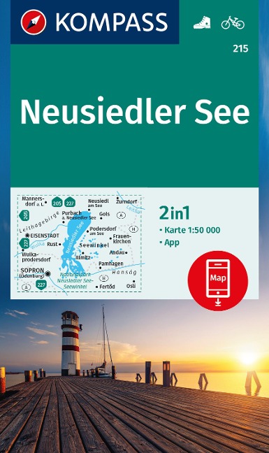 KOMPASS Wanderkarte 215 Neusiedler See 1:50.000 - 