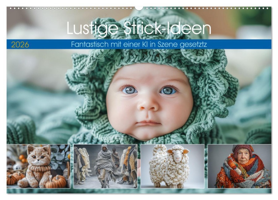 Lustige Strick-Ideen (Wandkalender 2026 DIN A2 quer), CALVENDO Monatskalender - Steffen Gierok-Latniak