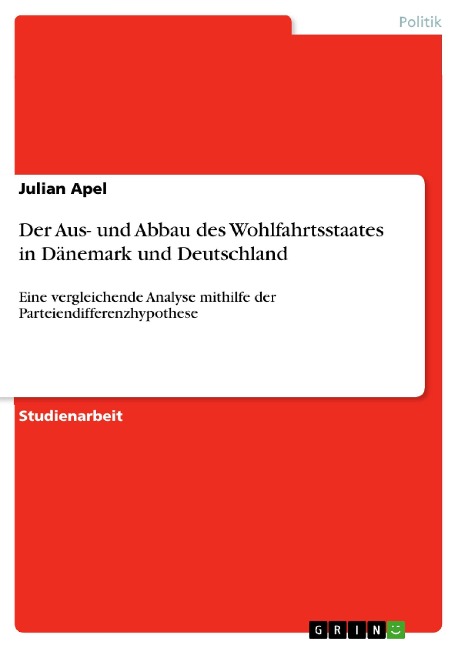 Der Aus- und Abbau des Wohlfahrtsstaates in Dänemark und Deutschland - Julian Apel