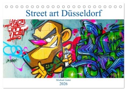 Cover-Bild zum Titel 'Street art Düsseldorf Michael Jaster (Tischkalender 2026 DIN A5 quer), CALVENDO Monatskalender' von 'Michael Jaster Fotografie Düsseldorf'