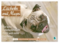 Cover-Bild zum Titel 'Lächeln mit Mops (Wandkalender 2026 DIN A3 quer), CALVENDO Monatskalender' von 'Calvendo Calvendo'