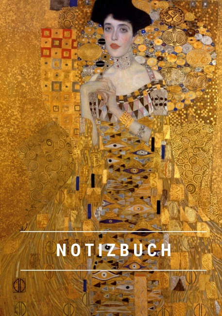 Notizbuch klein A5 Blanko - Notizheft 44 Seiten 90g/m² - Softcover Gustav Klimt "Adele Bloch-Bauer I" - FSC Papier - Notizbuch A5, Notebook A5, Notizheft A5