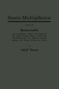Cover-Bild zum Titel 'Santz-Multiplikator D.R.G.M.' von 'Adolf Santz'