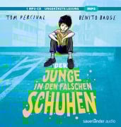 Cover-Bild zum Titel 'Der Junge in den falschen Schuhen' von 'Tom Percival'