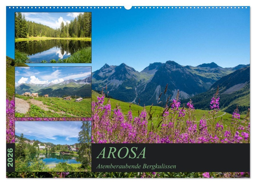 Arosa - Atemberaubende Bergkulissen (Wandkalender 2026 DIN A2 quer), CALVENDO Monatskalender - KellmannArt KellmannArt