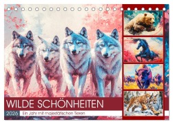 Cover-Bild zum Titel 'Wilde Schönheiten. Ein Jahr mit majestätischen Tieren (Tischkalender 2026 DIN A5 quer), CALVENDO Monatskalender' von 'Rose Hurley'