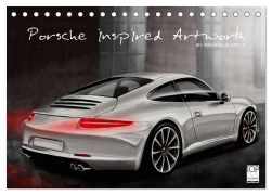 Cover-Bild zum Titel 'Porsche inspired Artwork by Reinhold Art¿s (Tischkalender 2026 DIN A5 quer), CALVENDO Monatskalender' von 'Reinhold Autodisegno'