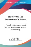 Cover-Bild zum Titel 'History Of The Protestants Of France' von 'G. De Felice'