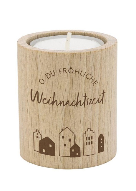 O du fröhliche Weihnachtszeit - Teelichthalter - 