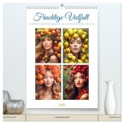 Fruchtige Vielfalt - Zauberhafte Kopfbedeckungen aus einem farbenfrohen Reigen der Natur (hochwertiger Premium Wandkalender 2026 DIN A2 hoch), Kunstdruck in Hochglanz - Fotodesign Verena Scholze