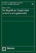 Cover-Bild zum Titel 'Der Begriff der Dinglichkeit im Immaterialgüterrecht' von 'Anja Schöneich'
