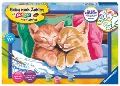 Cover-Bild zum Titel 'Ravensburger Malen nach Zahlen 28986 - Verschmuste Kätzchen - Kinder ab 11 Jahren' von ''