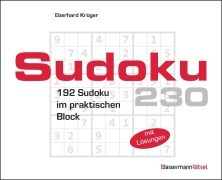 Cover-Bild zum Titel 'Sudokublock 230 (5 Exemplare à 2,99 EUR)' von 'Eberhard Krüger'