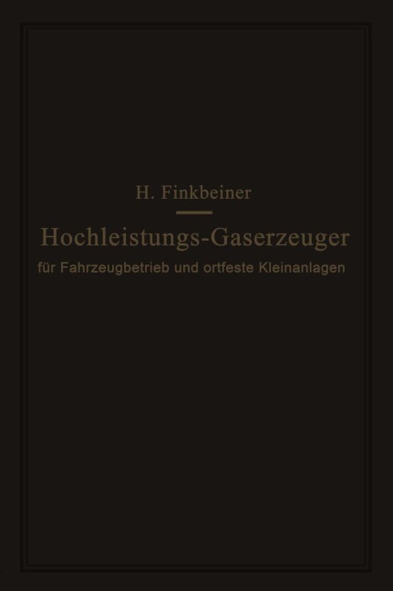 Hochleistungs-Gaserzeuger - Hugo Finkbeiner