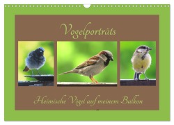 Cover-Bild zum Titel 'Vogelporträts - Heimische Vögel auf meinem Balkon (Wandkalender 2026 DIN A3 quer), CALVENDO Monatskalender' von 'Claudia Schimmack'