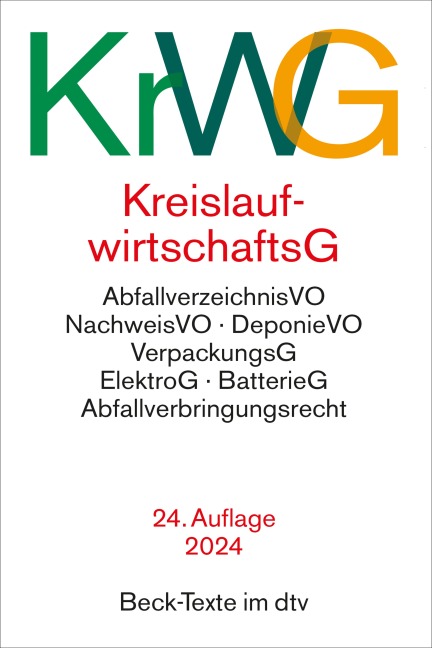 Kreislaufwirtschaftsgesetz. KrWG - Martin Beckmann