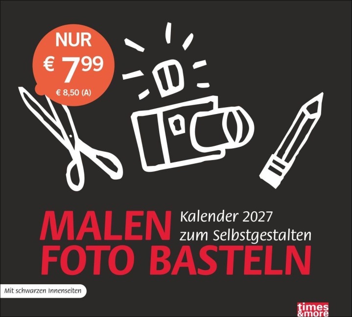 times&more Bastelkalender schwarz 2027 - 