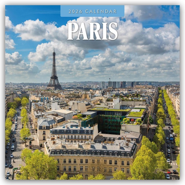 Paris 2026 - 16-Monatskalender - Robin Red