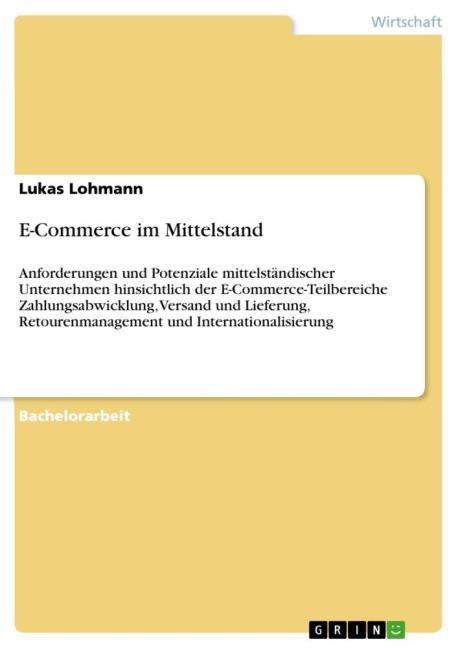E-Commerce im Mittelstand - Lukas Lohmann