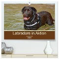 Labradore in Aktion (hochwertiger Premium Wandkalender 2024 DIN A2 quer), Kunstdruck in Hochglanz - Claudia Kleemann