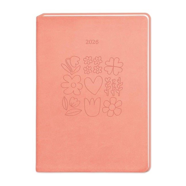 Terminplaner Lederlook 2026 Peach - 