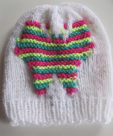 Strickanleitung Babymütze Schmetterling 0 Monate bis 1 Jahr tragbar - Kerstin Münchehofe