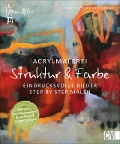 Cover-Bild zum Titel 'Mein Atelier Acrylmalerei - Struktur & Farbe' von 'Andrea Rathert-Schützdeller'