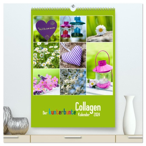 Der kunterbunte Collagen Kalender (hochwertiger Premium Wandkalender 2024 DIN A2 hoch), Kunstdruck in Hochglanz - Judith Dzierzawa