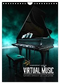 VIRTUAL MUSIC - Musikinstrumente in Hyperrealistischen Illustrationen (Wandkalender 2024 DIN A4 hoch), CALVENDO Monatskalender - Gregor Hartmann